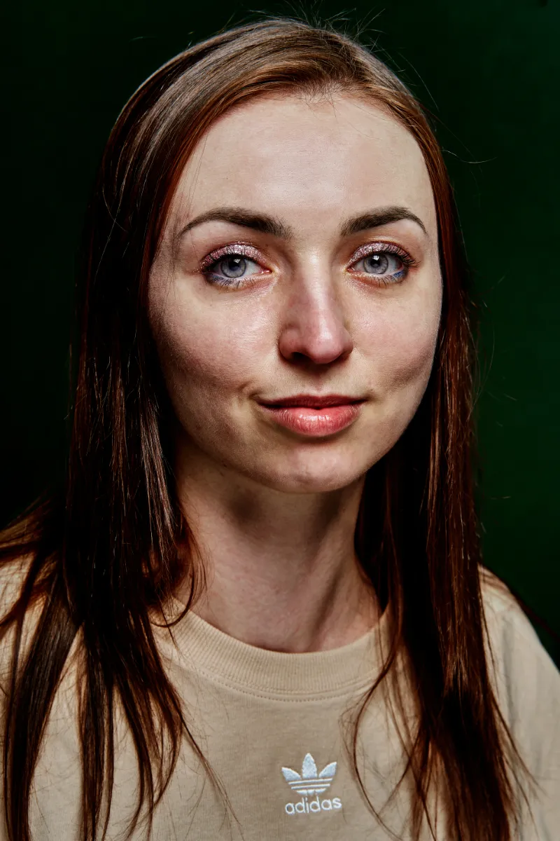 Liudmyla, photographed for the Faces of Resilience exhibition